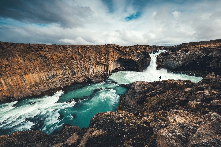 River through canyon