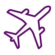 Flying plane icon